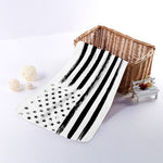 White And Black USA Flag Print Towel