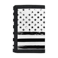White And Black USA Flag Print Trifold Wallet