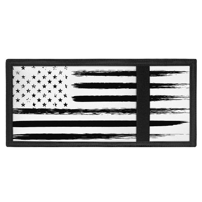 White And Black USA Flag Print Trifold Wallet