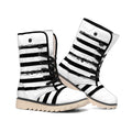 White And Black USA Flag Print Winter Boots
