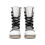 White And Black USA Flag Print Winter Boots