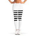 White And Black USA Flag Print Women's Leggings