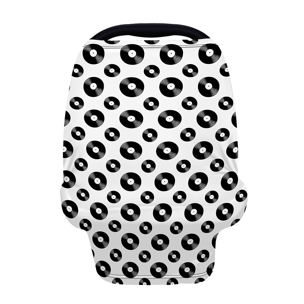 White And Black Vinyl Pattern Print Baby Seat Cover