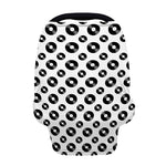 White And Black Vinyl Pattern Print Baby Seat Cover