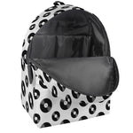 White And Black Vinyl Pattern Print Backpack
