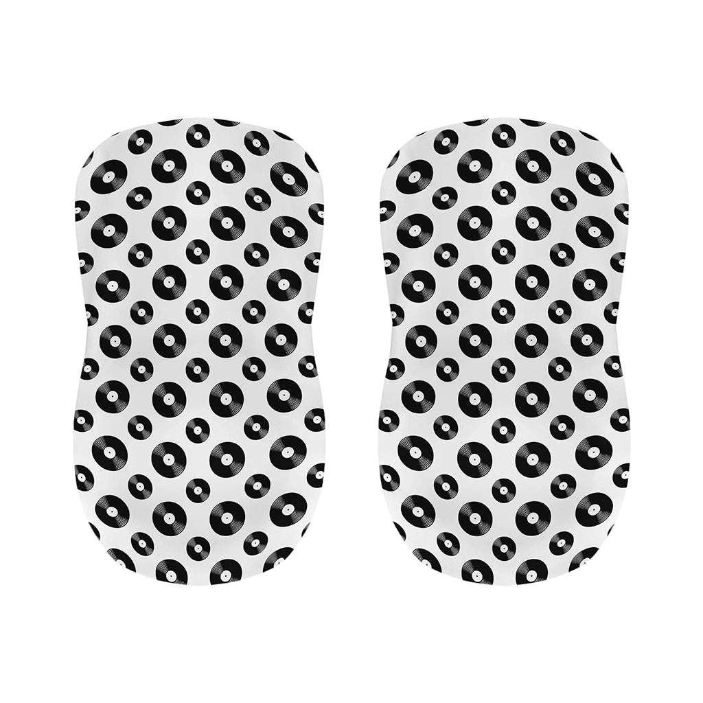 White And Black Vinyl Pattern Print Bar Stool Covers