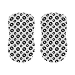 White And Black Vinyl Pattern Print Bar Stool Covers