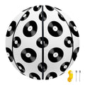 White And Black Vinyl Pattern Print Basketball