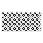 White And Black Vinyl Pattern Print Beach Towel