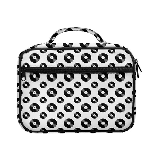 White And Black Vinyl Pattern Print Briefcase Bible Bag