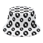 White And Black Vinyl Pattern Print Bucket Hat