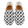White And Black Vinyl Pattern Print Casual Shoes