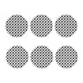 White And Black Vinyl Pattern Print Coaster Set