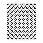White And Black Vinyl Pattern Print Curtain
