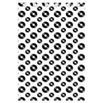 White And Black Vinyl Pattern Print Curtain