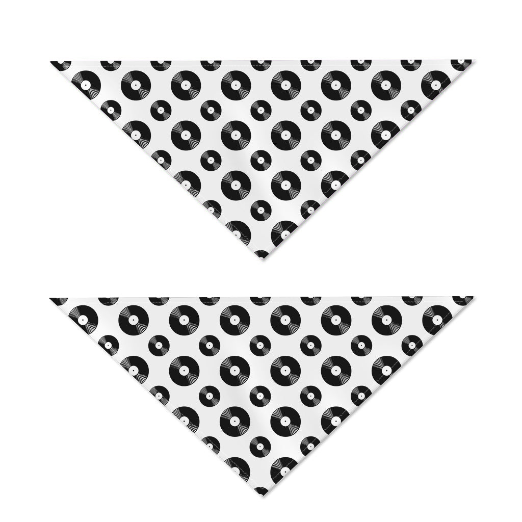 White And Black Vinyl Pattern Print Dog Bandana