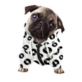 White And Black Vinyl Pattern Print Dog Zip Up Hoodie