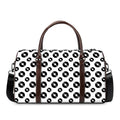 White And Black Vinyl Pattern Print Duffel Bag