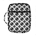 White And Black Vinyl Pattern Print Front Pocket Bible Bag