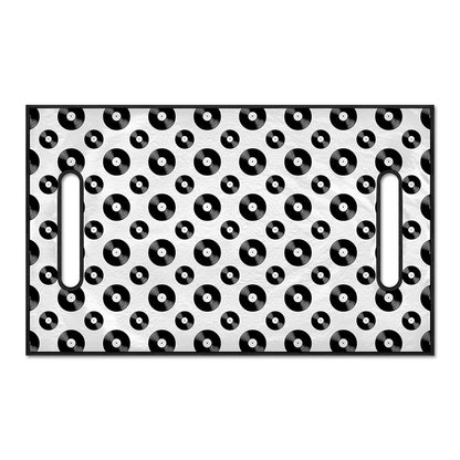 White And Black Vinyl Pattern Print Golf Cart Seat Cover