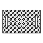 White And Black Vinyl Pattern Print Golf Cart Seat Cover