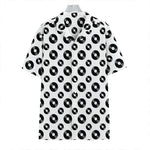 White And Black Vinyl Pattern Print Hawaiian Shirt