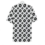 White And Black Vinyl Pattern Print Hawaiian Shirt
