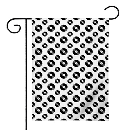 White And Black Vinyl Pattern Print House Flag