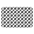 White And Black Vinyl Pattern Print Indoor Door Mat