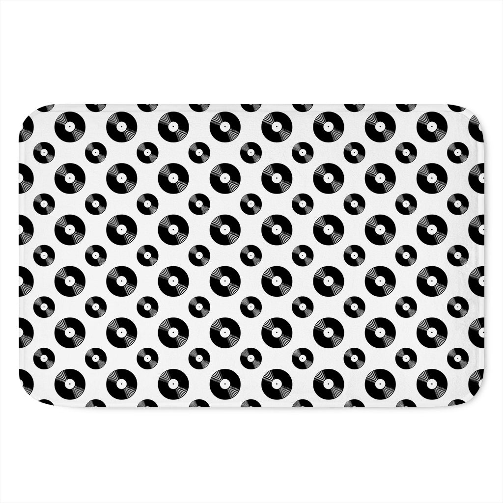 White And Black Vinyl Pattern Print Indoor Door Mat