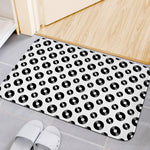 White And Black Vinyl Pattern Print Indoor Door Mat