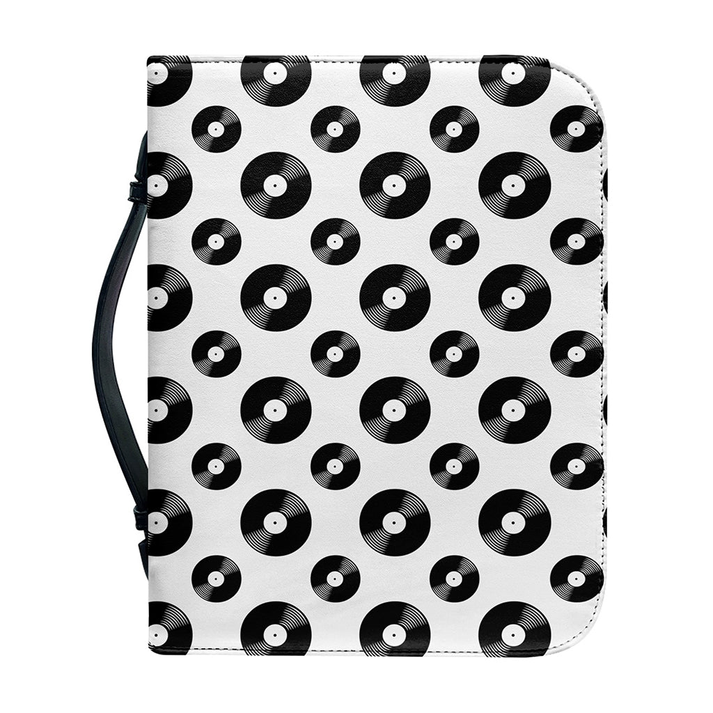 White And Black Vinyl Pattern Print Leather Bible Cover