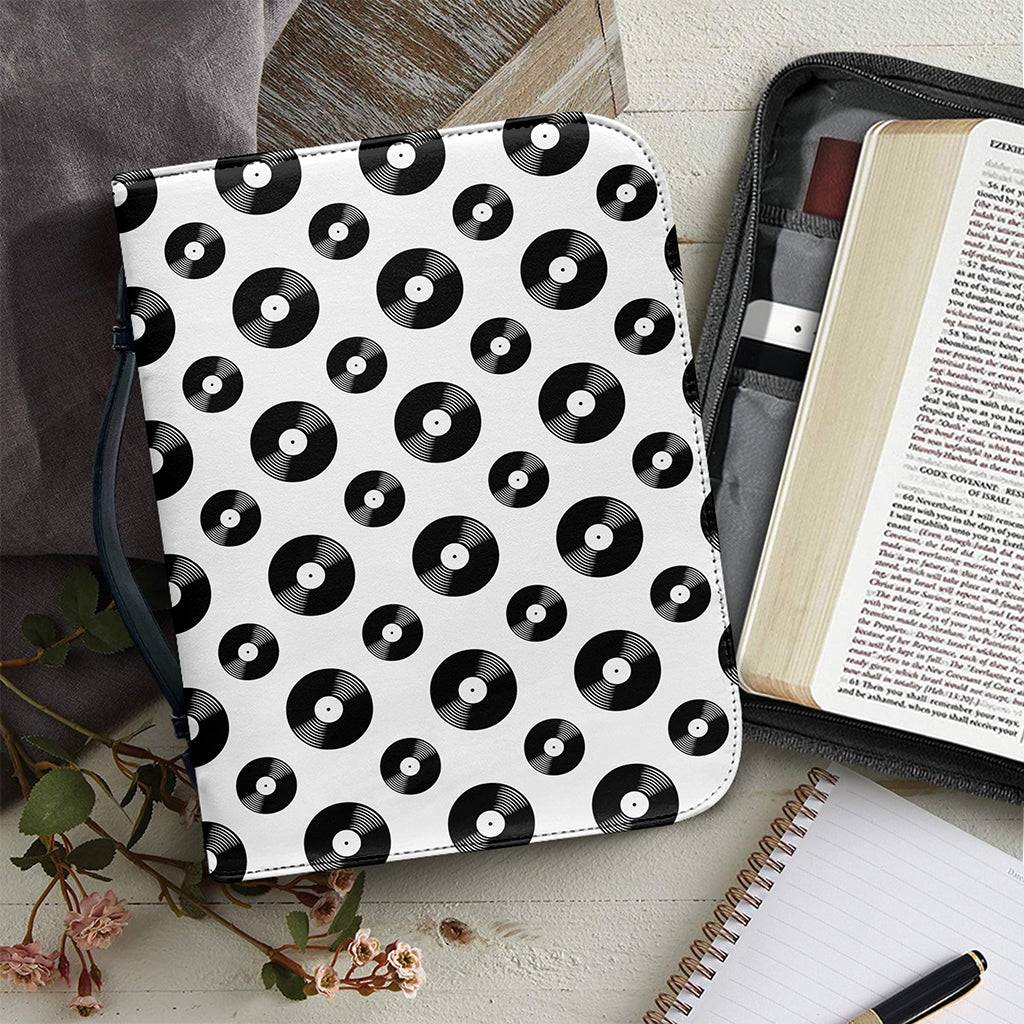 White And Black Vinyl Pattern Print Leather Bible Cover