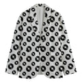 White And Black Vinyl Pattern Print Men's Cotton Blazer