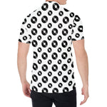White And Black Vinyl Pattern Print Men's Shirt