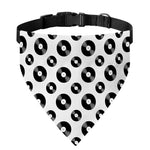 White And Black Vinyl Pattern Print Over The Collar Dog Bandana