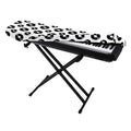 White And Black Vinyl Pattern Print Piano Keyboard Cover