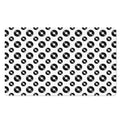 White And Black Vinyl Pattern Print Polyester Doormat