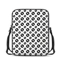 White And Black Vinyl Pattern Print Rectangular Crossbody Bag