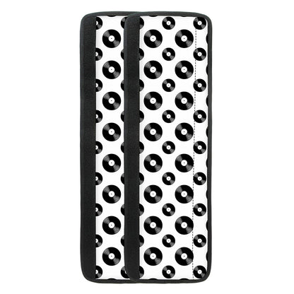 White And Black Vinyl Pattern Print Refrigerator Handle Covers