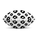 White And Black Vinyl Pattern Print Rugby Ball