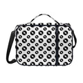 White And Black Vinyl Pattern Print Shoulder Strap Bible Bag