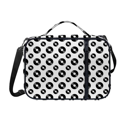 White And Black Vinyl Pattern Print Shoulder Strap Bible Bag