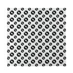 White And Black Vinyl Pattern Print Silk Bandana