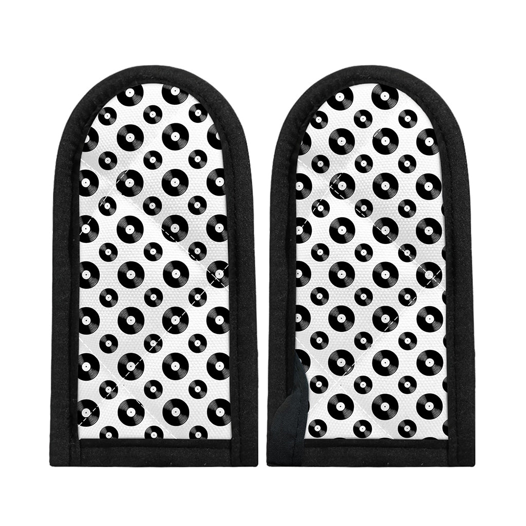 White And Black Vinyl Pattern Print Skillet Handle Cover