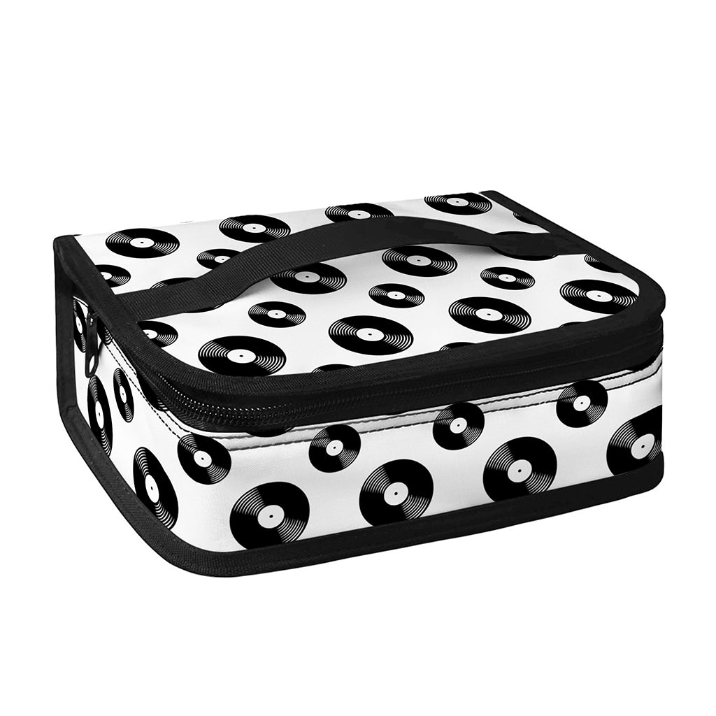 White And Black Vinyl Pattern Print Small Lunch Bag