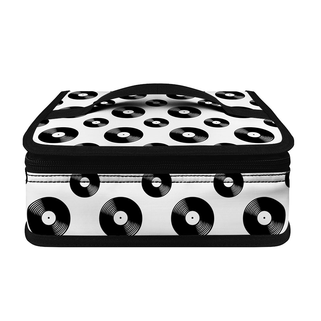 White And Black Vinyl Pattern Print Small Lunch Bag
