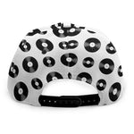 White And Black Vinyl Pattern Print Snapback Cap