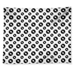 White And Black Vinyl Pattern Print Tapestry