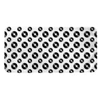 White And Black Vinyl Pattern Print Towel